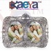 OkaeYa Silver Finish Double Photo Frame (Each Photo Size - 5/7) With Beautiful Velvet Box - Best Gift For Valentine's Day, Mother's Day, Anniversary Gift, Birthday Gift, New Year Gift	 